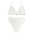 thumbnail image 5 of Baqcunre High-Cut & High-Waisted Bikini Sets for Women: Seductive Two-Piece Swimwear, 1 Pc Swimsuit White S, 5 of 6