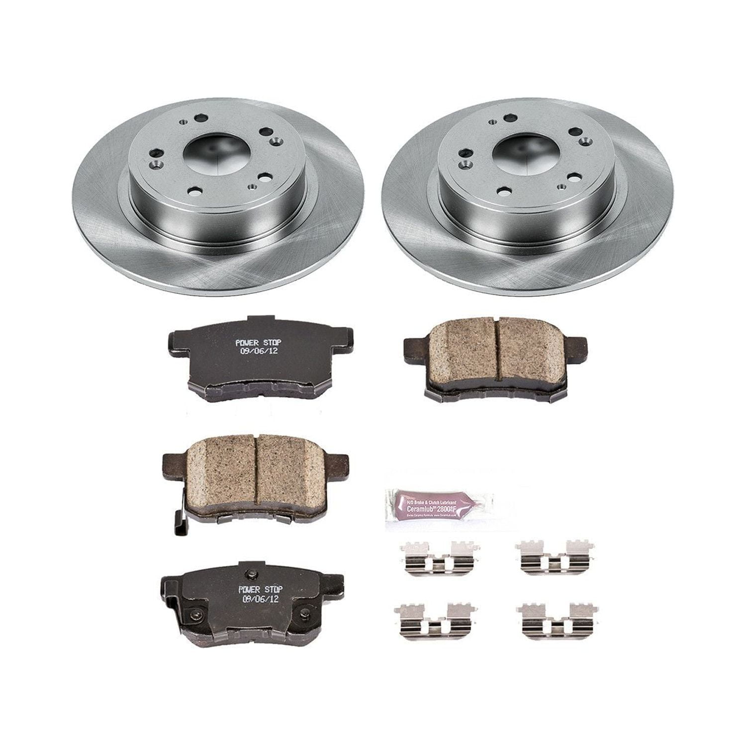 Power Stop Rear Stock Replacement Brake Pad and Rotor Kit KOE5368