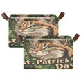thumbnail image 2 of WOBOGO Stpatricks Day Cute Lynx Storage Basket 16.9×11.4×10in Collapsible Oversized with Metal Iron Frame Set of 2, 2 of 8