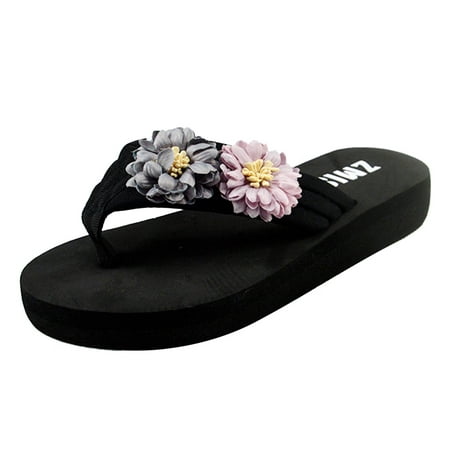

Mackneog Women s Clip Toe Sandals Summer Sandals Wedge Bottomed Women s Clip Toe Beach Sandals Gift on Clearance