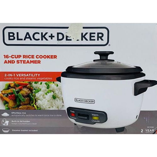 Black and Decker 16 Cup Rice Cooker & Steamer (Refurbished) Walmart.ca