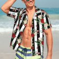 thumbnail image 5 of Lsque Rose Flowers pattern Hawaiian Shirt for Men, Unisex Summer Beach Casual Short Sleeve Button Down Shirts-Medium, 5 of 9