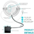 thumbnail image 3 of Luxrite 6 inch Commercial LED Recessed Light with J-Box, 12/16/20W, 3 Color Selectable, 1140/1520/1900 Lumens, Dimmable, Wet Rated 4-Pack, 3 of 8