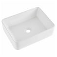 thumbnail image 7 of Ceramic Vessel Sink 19x14.7", White Bathroom Vanity Sink, Durable Vitrified Ceramic Bowl, Modern Rectangular Design for Bathroom Renovation, 7 of 7