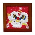 thumbnail image 3 of veasfak 1 Set Rabbit Wool Material Ornament DIY Projects Supplies Gifts Crafts Hoop B, 3 of 9
