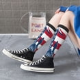thumbnail image 5 of Naloa fisherman fishing with USA flag Knee Socks, High Socks Long Stretchy Sock Women Knee High Stocking, Long Socks for Women, 5 of 6