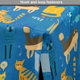 thumbnail image 4 of Cat Dog Crate Cover, Whimsical Kitten Speech Bubbles and Random Doodled Elements Repetition, Easy to Use Pet Kennel Cover Small Dogs Puppies Kittens, 7 Sizes, Sea Blue and Multicolor, by Ambesonne, 4 of 6