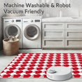 thumbnail image 5 of ODIKA 3'x5' Machine Washable Non-Slip Area Rug, Holiday Houndstooth Entrance Accent High Traffic Rug, Red, 508410, 5 of 5