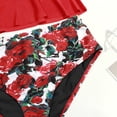 thumbnail image 3 of Gibobby Trajes de Baño Mujer Completo Verano Coral Sexy Bikini de dos piezas Bikini Bikini Traje de baño Recorte Conjunto de mujer Trajes de baño Una pie(Rojo,XL), 3 of 5