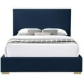 thumbnail image 5 of Meridian Furniture Crosby Navy Linen Textured Fabric Full Bed, 5 of 15