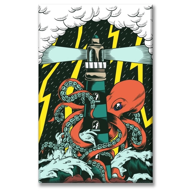 Cuadro Canva Listo Para Colgar Tipo Galería Kraken 40X60 cm Pixtreats