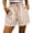 Khaki, variant on Women's Casual Summer Shorts with Pockets, Striped Beach Loose Fit