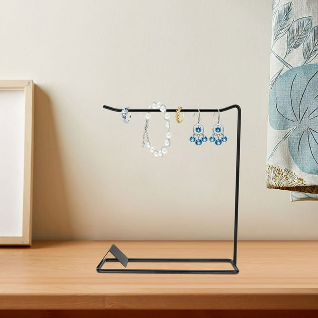 unbranded Organizador De De Metal Negro Para Escritorio Colgante Para Aretes Y Collares