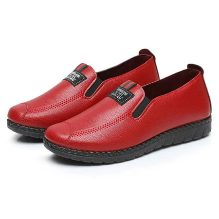 

Women‘s Soft-sole Loafers Lightweight Waterproof Slip On Shoes Casual Round Toe Flats