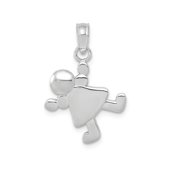 FJC Finejewelers 14k White Gold Little Girl Charm