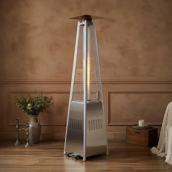 Topcobe 42000 BTU Pyramid Patio Heater with Wheels, Outdoor Heaters for Patio, Backyard Furniture