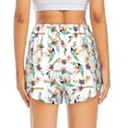thumbnail image 4 of Goofa Pretty Floral With Leaves Printed Women 2 in 1 Running Shorts,Quick Dry Athletic Workout Shorts,High Waisted Athletic Shorts with Liner Pockets-Large, 4 of 9