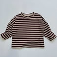 thumbnail image 2 of OSOLU Toddler Child Unisex T-Shirts Boys Girls Striped Casual T Shirt Tee Tops Classic Dailywear, 18-24 Months, 2 of 7