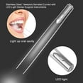 thumbnail image 2 of Yeacher Stainless Steel Tweezers Serrated Curved with LED Light Instruments Tool, 2 of 7