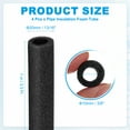 thumbnail image 2 of Uxcell Pipe Insulation Foam Tube, Pool Noodles Foam Tubing Covers for Swimming Pool Handle Heat Preservation Protective Black 3/8" (10mm) ID x 3.3FT x 13/16" OD, 2 of 7