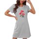 thumbnail image 1 of Camisón corto de talla grande para mujer, camisón de manga corta con estampado de pecho a la moda, camisón para mujer, 1 of 2