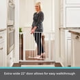 thumbnail image 3 of Toddleroo by North States Extra Wide Bright Choice Auto-Close Baby Gate with Door. Pressure Mounted Baby Gate for Doorways, Child Gate Fits Openings 29.75” to 52 Wide. (30 Tall, White), 3 of 5