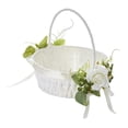 thumbnail image 4 of serony Flower Girl Basket Container Flower Baskets for Shower B Bride Ceremony Bridal Style White Style B, 4 of 5