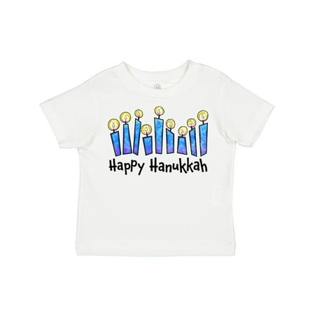 

Inktastic Happy Hanukkah with Lit Candles Boys or Girls Toddler T-Shirt