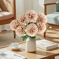thumbnail image 2 of White Artificial Dahlia Bouquet 14 Inch Maintenance Free Faux Flowers For Home Decor Table Centerpiece, 2 of 6