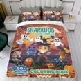thumbnail image 4 of sharkdog Themed Bed Sheet Set Three Piece Set 53x79 In ches Comfortable And Skin Friendly Unique Design Creating A Star Studded Night Home Decor Gifts For Family Friends fans, 4 of 6