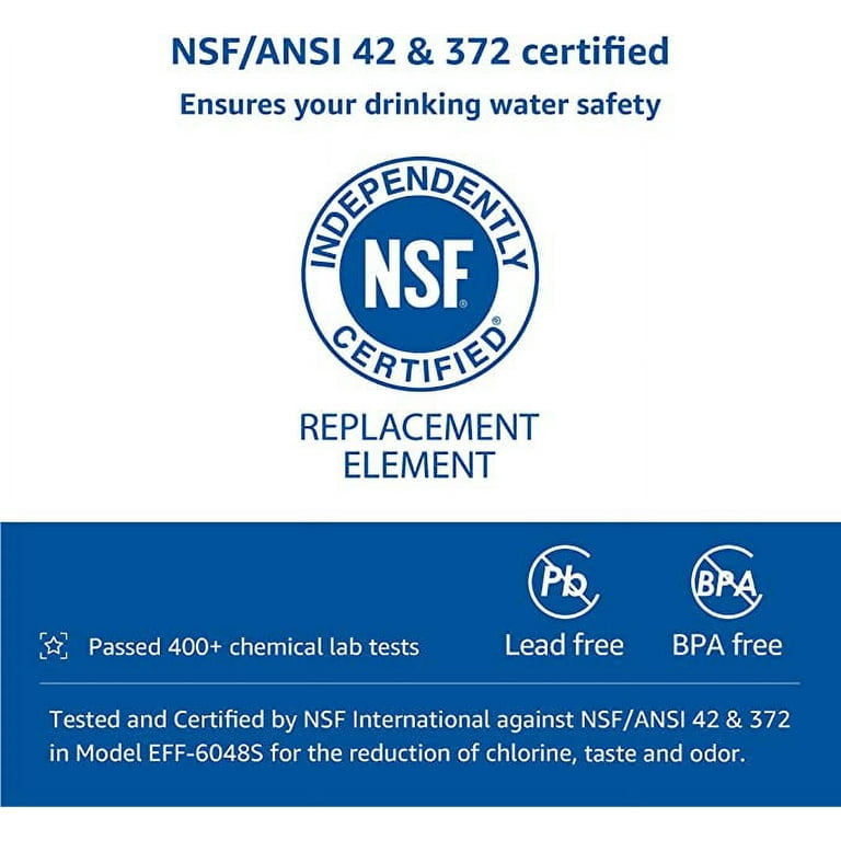  Waterdrop Filtro de agua para refrigerador Plus XWF, repuesto  para GE® XWF (WR17X30702) Certificado NSF 401 & 53 y 42, 3 filtros :  Electrodomésticos