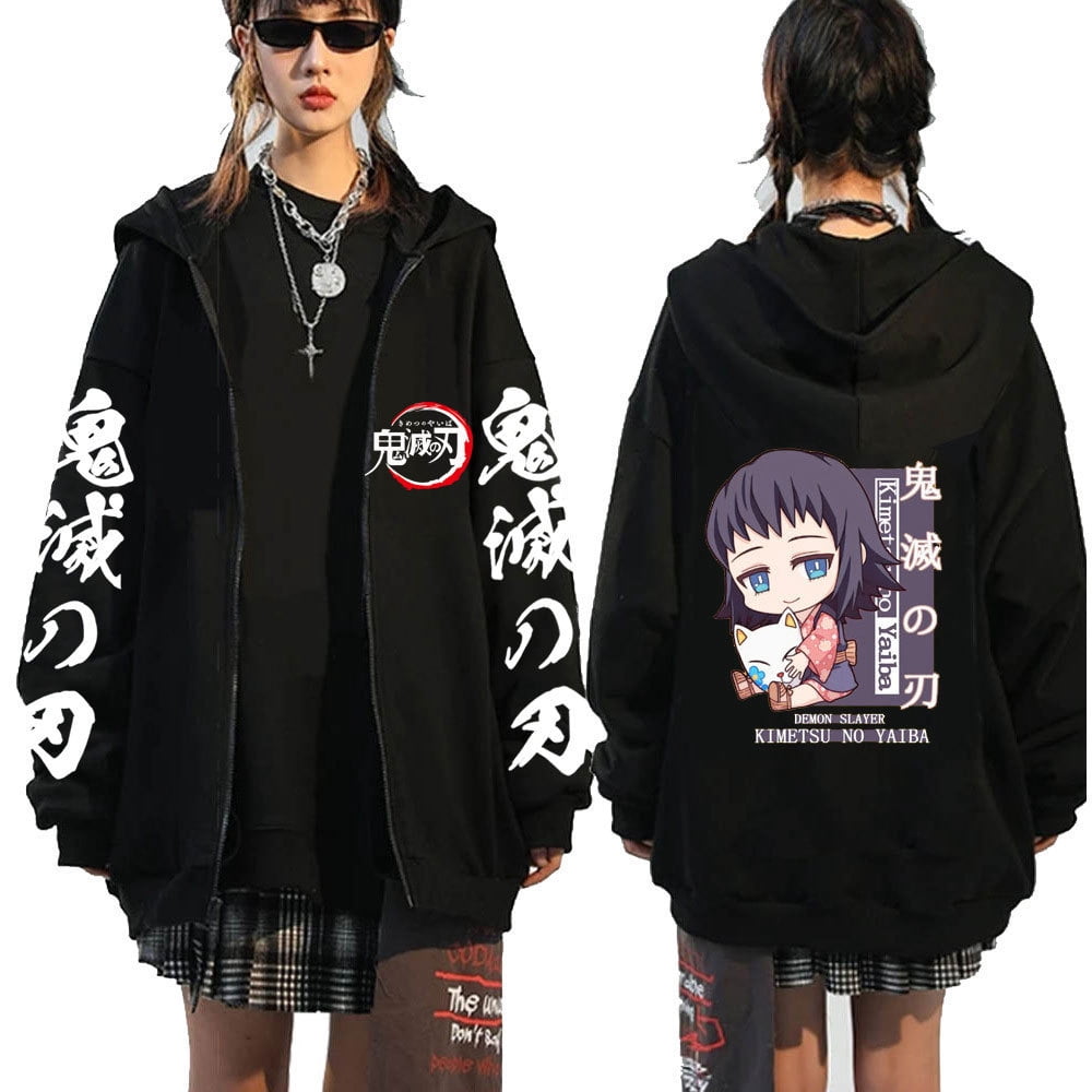 Sweat à Capuche Demon Slayer Kimetsu No Yaiba – Veste Unisexe Zippée Pour Fans D’anime, Cosplay Et Style Streetwear - 5