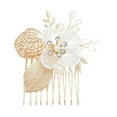 thumbnail image 1 of Peinetes para boda, accesorios de pelo nupciales con perlas sintéticas, peine lateral con flor, clip para el pelo con perlas y pedrería, nupcial, 1 of 8