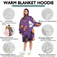 thumbnail image 5 of Wearable Oversized Blanket,Halloween Pumpkin Ghost Pattern Wearable Blanket Hoodie for Adults,Cozy Hooded Blankets with Super Pockets,Super Warm Fuzzy Pullover for Women & Men, 5 of 6