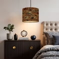 thumbnail image 5 of Linen Drum Lampshades Woodland Animal Patchwork Moose Bear Pine Trees Rustic Geometric 13"x13"x10" Light Shade for Table Lamps Floor Lamps Drum Lamp Shades Lampshade Replacement Assembly Required, 5 of 8