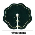 thumbnail image 2 of Christmas Tree Skirt, 48.03Inch Green Velvet Fur Scallop Tree Skirt Sparking Gold Lace Trim for Party Rustic Winter Xmas Holiday Party Decorations, 2 of 5