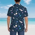 thumbnail image 6 of Daiia Space Dinosaur Hawaiian Shirt for Men Gentle Cotton Regular Short Sleeve Casual-Medium, 6 of 9