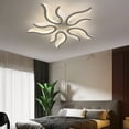 thumbnail image 6 of Garwarm LED Ceiling Light Dimmable 50W Modern Ceiling Lamps with Remote,Flame Shape LED Chandelier Light Fixture for Living Dining Room Bedroom Kitchen,3 Color/3000-6500K, 6 of 17