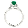 thumbnail image 3 of Mauli Jewels Engagement Rings for Women 1 Carat Halo Interwined Design Emerald And Diamond Engagement Ring4-prong 14k Solid White Gold, 3 of 7