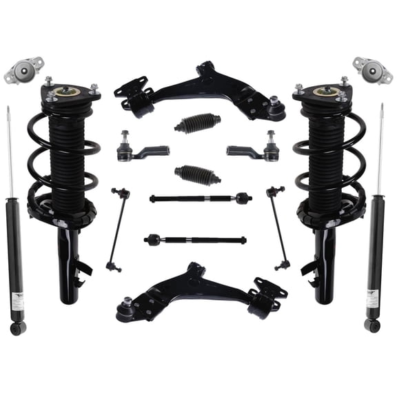 Frt Coil Spring Struts Lower Control Arms Tie Rods For 13-2019 Ford Escape 16pc