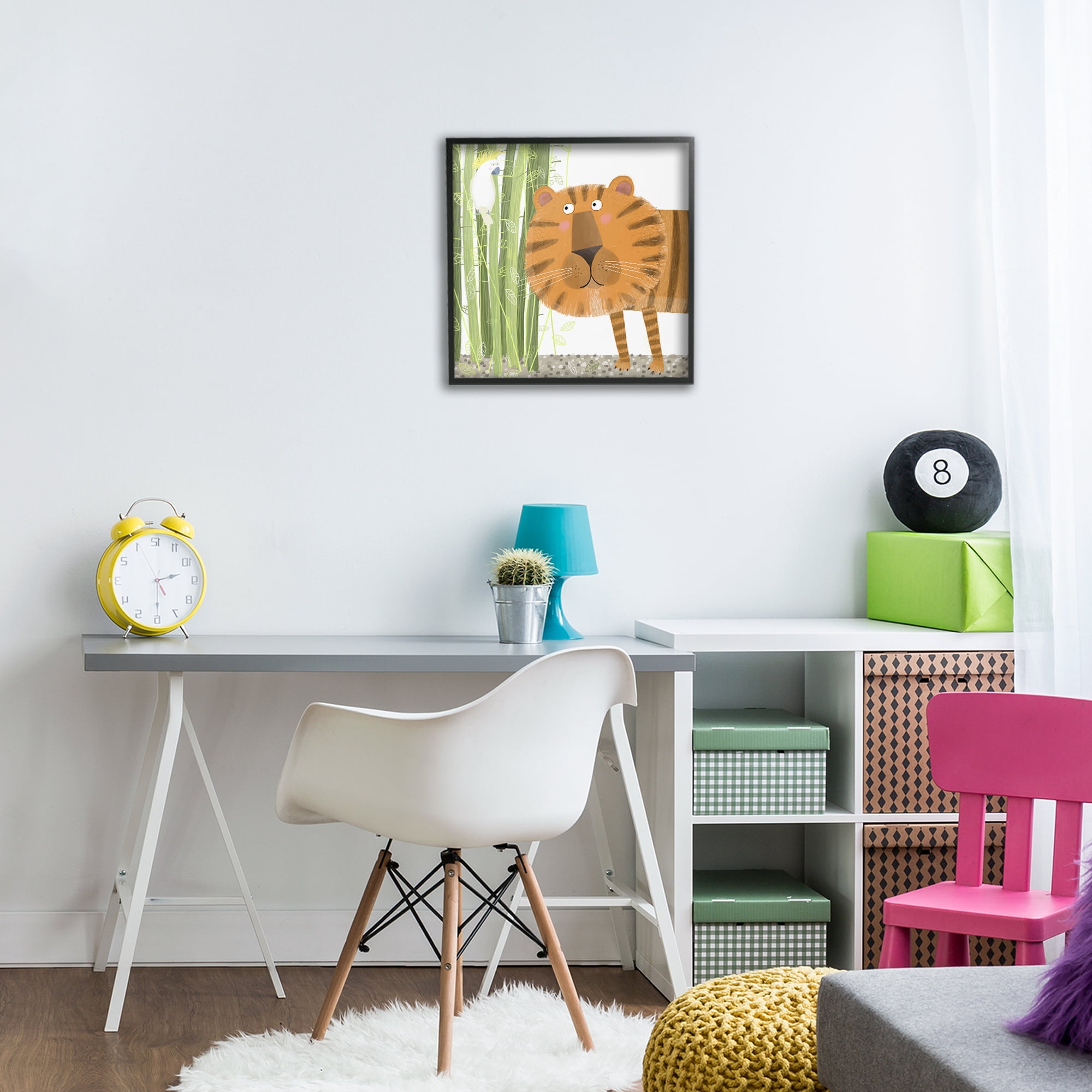 Stupell Industries Bamboo Trees & Tiger Black Framed Giclee Art, design by Carla Daly