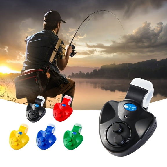 New Release,Electronic Fish Alarm, Wireless 40g Fishing Bite Alert with LED Light, ABS Shell, Ideal for Night Fishing and Ice Fishing,Vsgery,colour