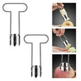 thumbnail image 1 of 2 Pcs Outil Multifonction en Acier Inoxydable pour Évider les Poivrons Rouges pour Poivre, Ananas, Poire, Évider les Pommes, Résistant à la Rouille, Gadget de Cuisine Pratique en Forme de T pour Enlever les Noyaux de Fruits et Légumes, Facile à Nettoyer, 1 of 8