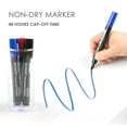 thumbnail image 2 of Dong-A] Marqueurs Permanents Non Secs m, Pointe Biseautée, Bleu, 12 Unités, 2 of 5