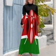 thumbnail image 4 of Camiseta con la bandera de Kenia - Pegatina de Nairobi de Kenia Vestido largo Ropa de playa Vestidos de mujer para ocasiones especiales, 4 of 5