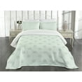 thumbnail image 3 of Ambesonne Retro Quilted Bedspread Set 3 Pcs, Polka Dots Classic, Queen Size, Almond Green, 3 of 5