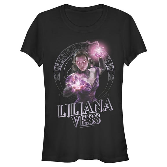 Junior's Magic: The Gathering Liliana Vess Power  Graphic Tee Black X Large