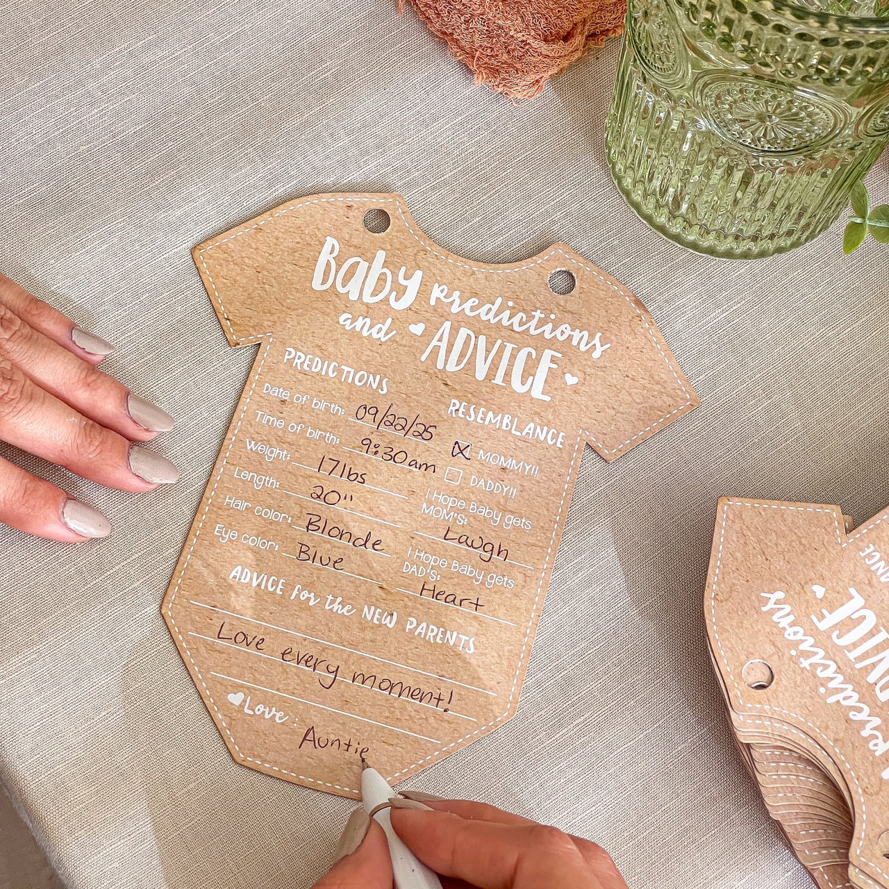 STOFINITY Baby Predictions & Advice Cards - Baby Shower Game, Boho Keepsake, Gender Neutral - View #5