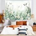 thumbnail image 5 of Sage Green Leaf Tapestry Wall Hanging Eucalyptus Leaves Tropical Plant Tapestry Vintage Daisy Butterfly Floral Tapestries for Bedroom Living Room Dorm Wall Art Home Decor, 5 of 7
