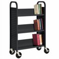thumbnail image 3 of 28 in. W x 14 in. D x 46 in. H Single Sided 3 Sloped Shelf Welded Bookcase in Charcoal, 3 of 7